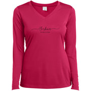 YESHUA FOREVER LST353LS Ladies’ Long Sleeve Performance V-Neck Tee