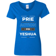 prie G500VL Ladies' 5.3 oz. V-Neck T-Shirt