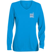 loved and chosen 1788 Ladies' Moisture-Wicking Long Sleeve V-Neck Tee