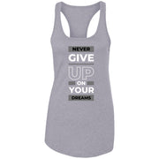 never give up NL1533 Ladies Ideal Racerback Tank