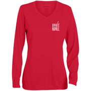 loved and chosen 1788 Ladies' Moisture-Wicking Long Sleeve V-Neck Tee