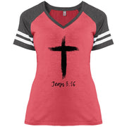 croix DM476 Ladies' Game V-Neck T-Shirt