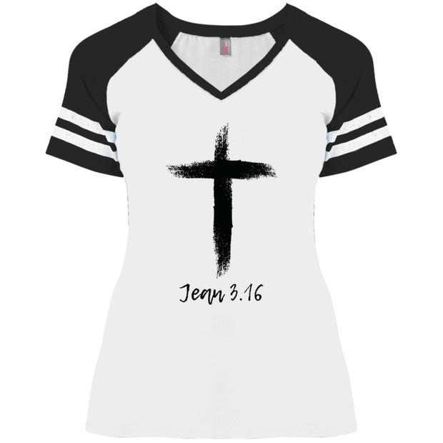 croix DM476 Ladies' Game V-Neck T-Shirt