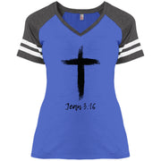 croix DM476 Ladies' Game V-Neck T-Shirt