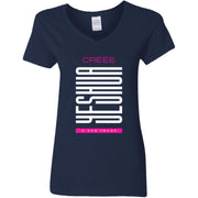 CRÉÉE À SON IMAGE YESHUA G500VL Ladies' 5.3 oz. V-Neck T-Shirt