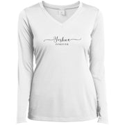 YESHUA FOREVER LST353LS Ladies’ Long Sleeve Performance V-Neck Tee