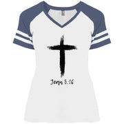 croix DM476 Ladies' Game V-Neck T-Shirt