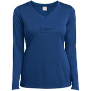 YESHUA FOREVER LST353LS Ladies’ Long Sleeve Performance V-Neck Tee