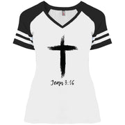 jean 3.16 DM476 Ladies' Game V-Neck T-Shirt